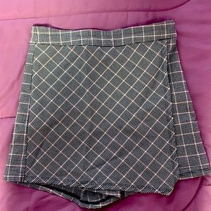 Garage Women’s Plaid High Rise Wrap Mini Skort